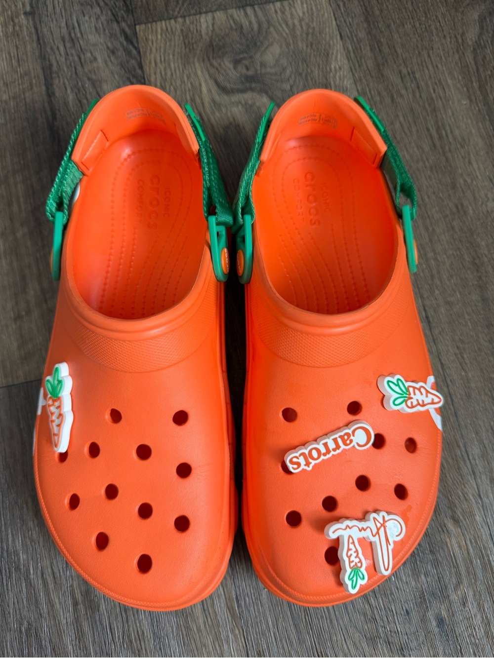 Crocs x Anwar Carrots All Terrain Orange Green Adjustable Strap Men's US 11